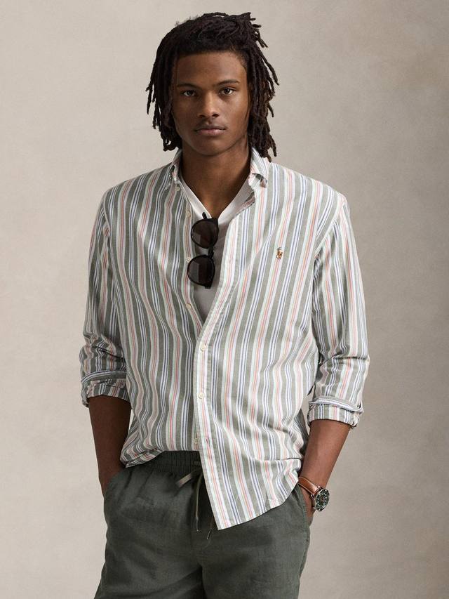 Хлопковая поло с полосками Custom Slim Fit Ralph Lauren, Olive Orange Multi
Хлопковая поло с полосками Custom Slim Fit Ralph Lauren, Olive Orange Multi