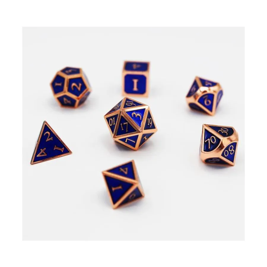 Набор Poly — сапфир с медным тиснением (7), Dice Sets - Metal (Foam Brain Games)
Набор Poly — сапфир с медным тиснением (7), Dice Sets - Metal (Foam Brain Games)