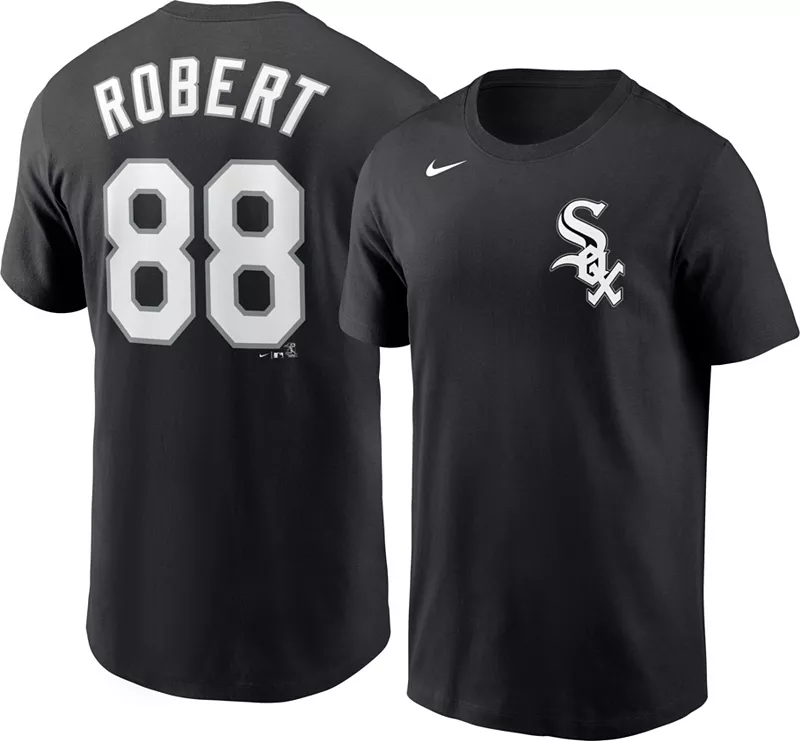 Мужская черная футболка Nike Chicago White Sox Luis Robert #88
Мужская черная футболка Nike Chicago White Sox Luis Robert #88