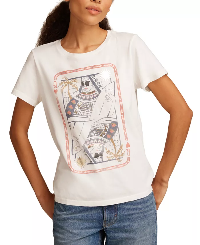 Женская хлопковая классическая футболка с круглым вырезом Surf Queen Lucky Brand, белый
Женская хлопковая классическая футболка с круглым вырезом Surf Queen Lucky Brand, белый