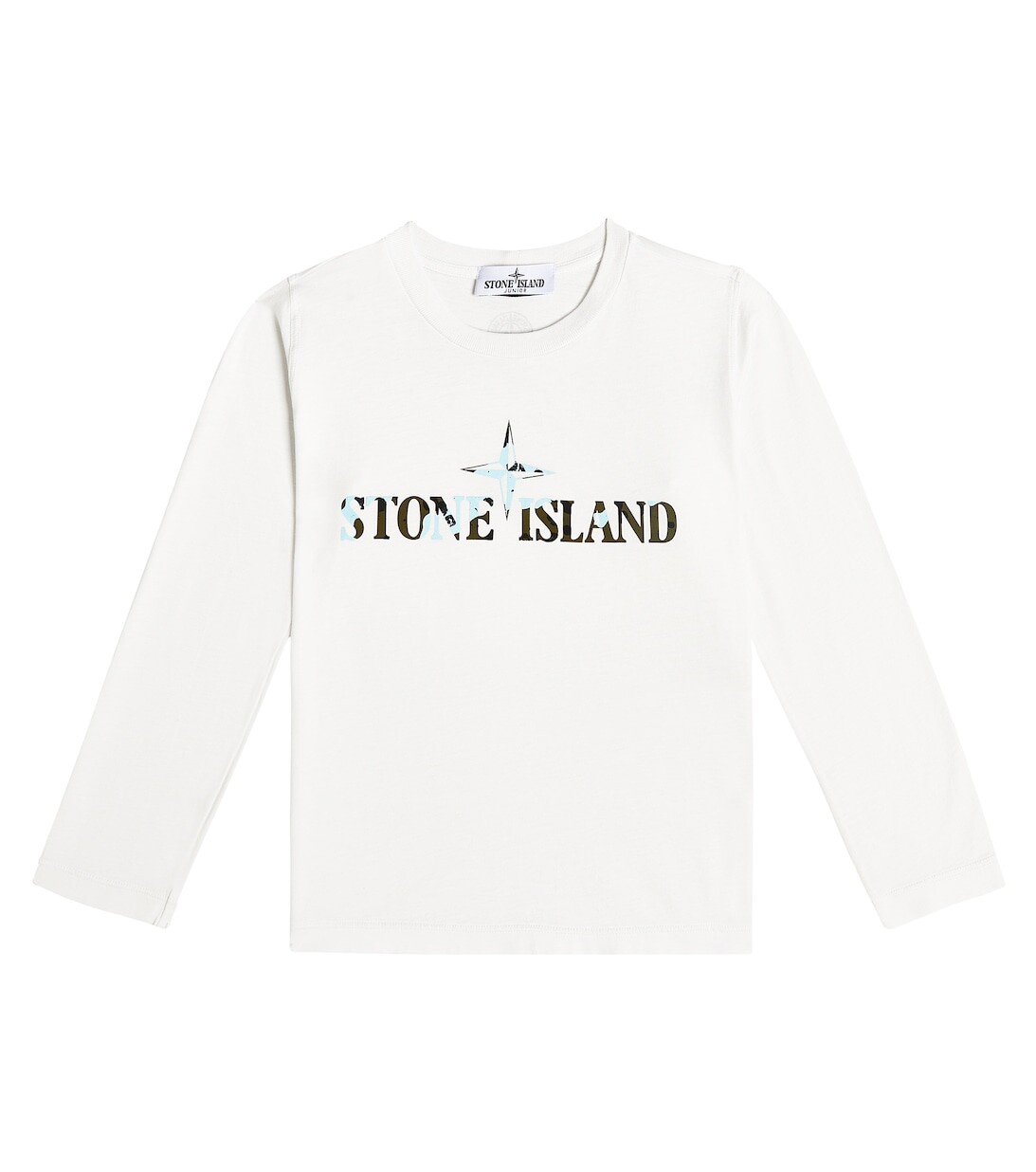Хлопковая футболка с принтом и длинными рукавами Stone Island Junior, белый
Хлопковая футболка с принтом и длинными рукавами Stone Island Junior, белый