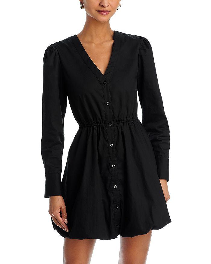 Платье-фонарик с рукавами-фонариками и пуговицами спереди AQUA, черный
Платье-фонарик с рукавами-фонариками и пуговицами спереди AQUA, черный