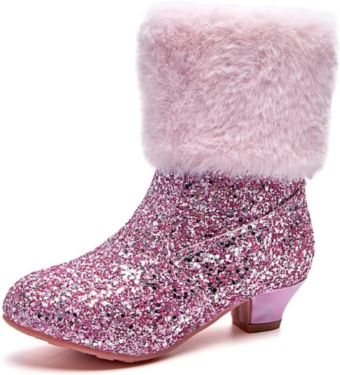 Детские/для маленькой девочки блестящие зимние ботинки с меховой подкладкой, низким каблуком и на щиколотку GOJERP, Pink
Детские/для маленькой девочки блестящие зимние ботинки с меховой подкладкой, низким каблуком и на щиколотку GOJERP, Pink