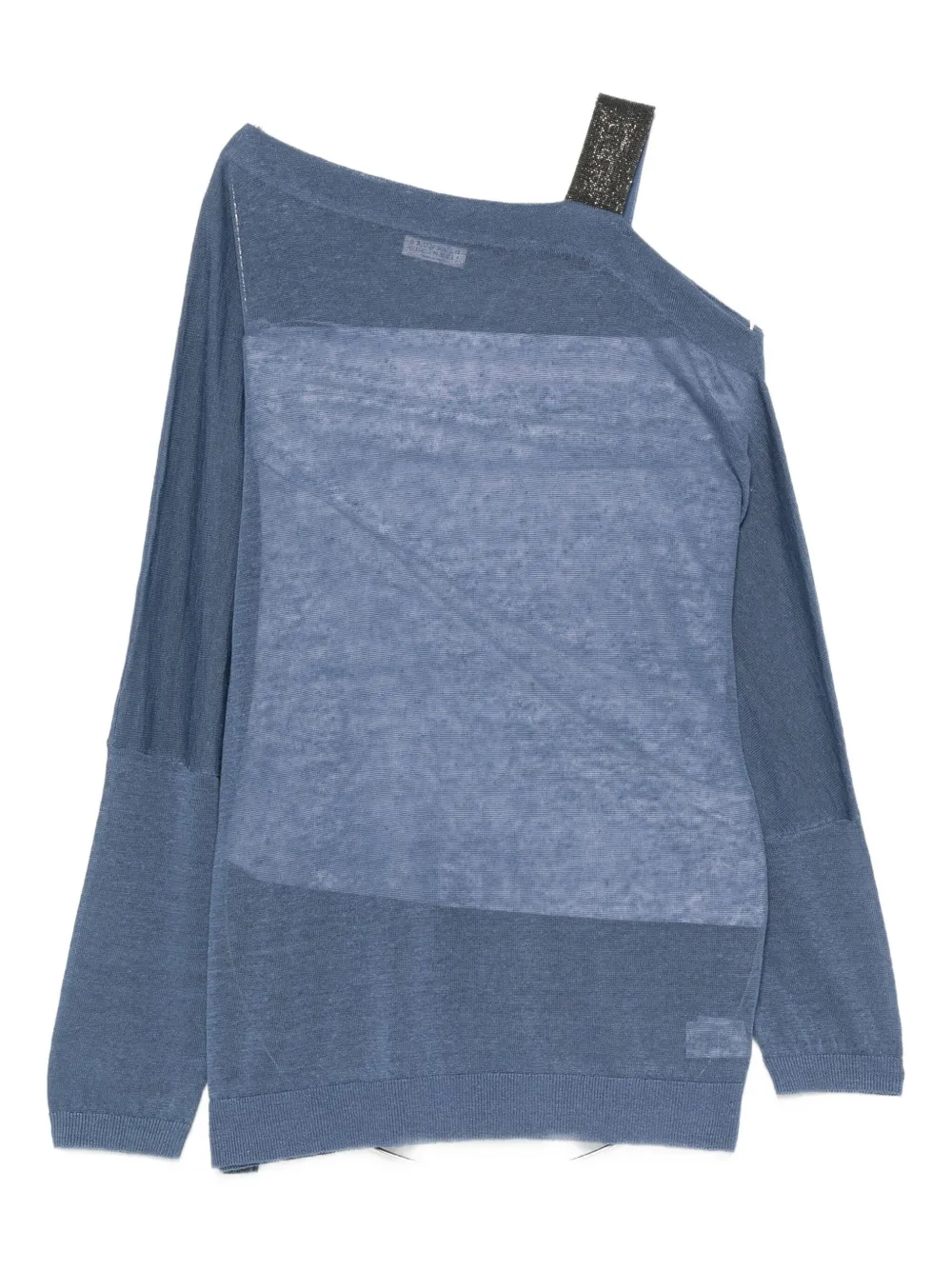 Асимметричный вязаный топ Brunello Cucinelli, синий
Асимметричный вязаный топ Brunello Cucinelli, синий