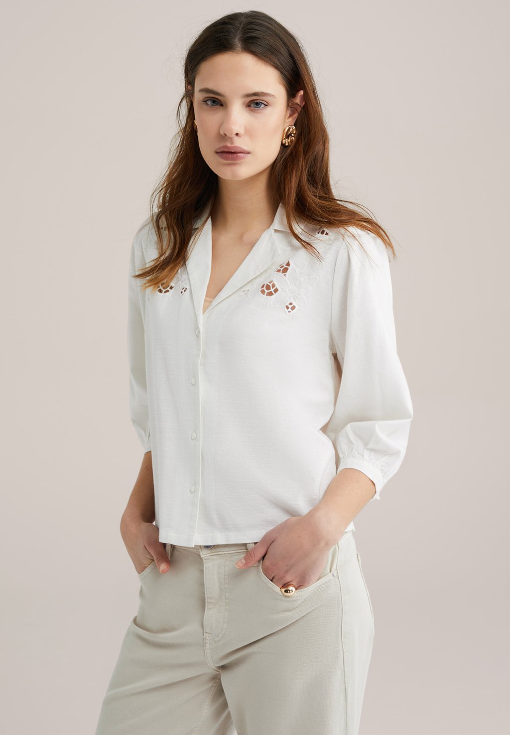 Блуза WE Fashion, молочный
Блуза WE Fashion, молочный