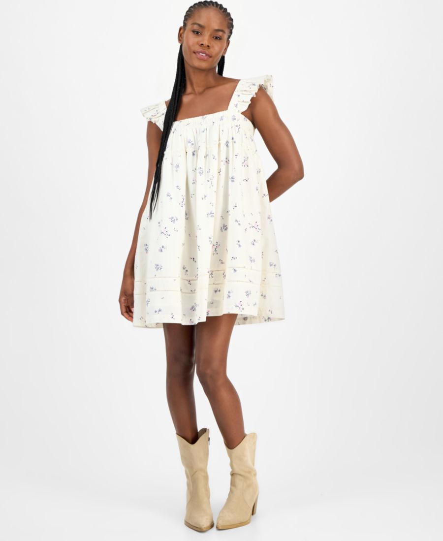 Женское мини-платье с драпировкой и оборками Lucky Brand, Cream Multi
Женское мини-платье с драпировкой и оборками Lucky Brand, Cream Multi