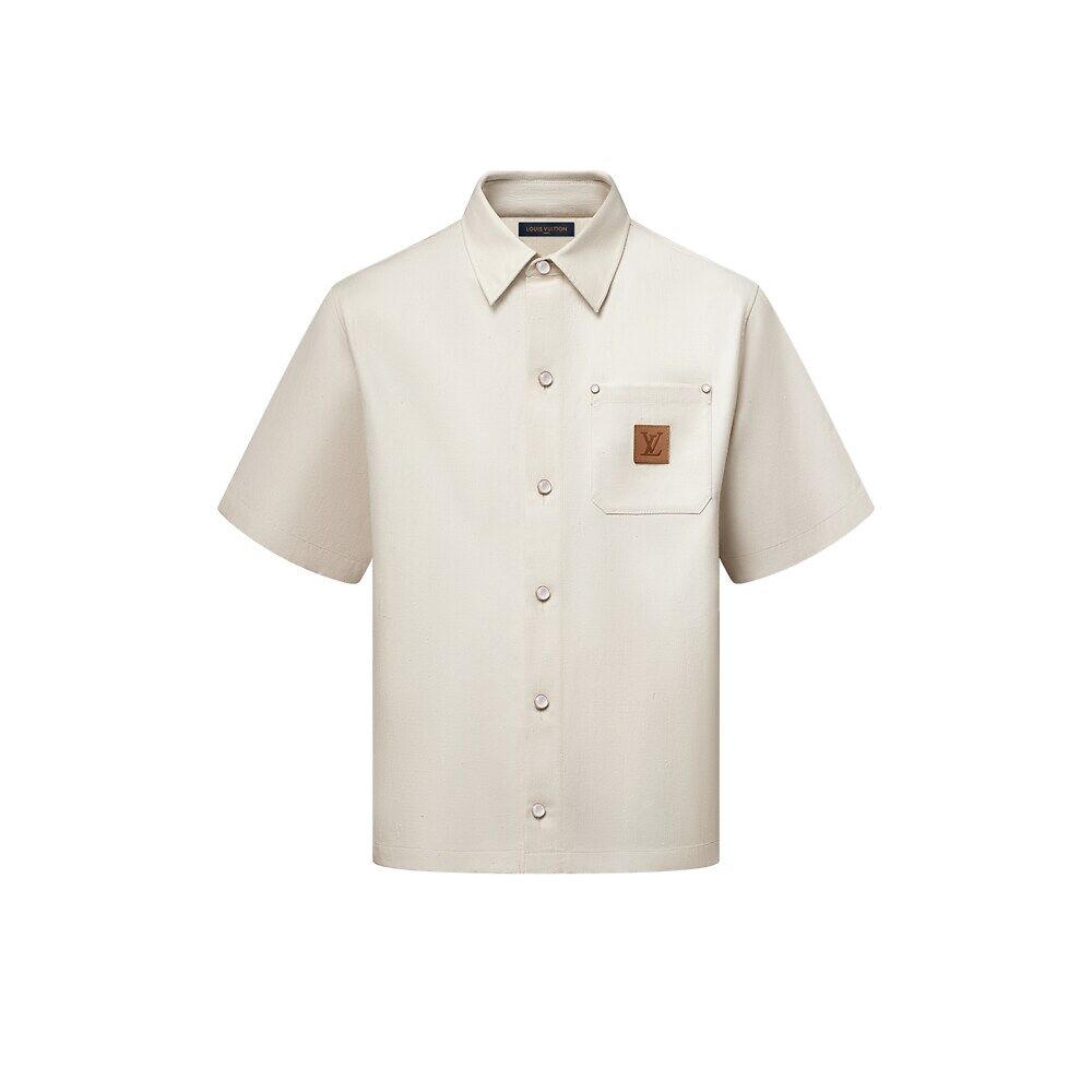 Рубашка с короткими рукавами из смесового шелка Louis Vuitton, белый
Рубашка с короткими рукавами из смесового шелка Louis Vuitton, белый