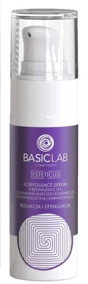 Ночная сыворотка для лица BasicLab Esteticus 0,15% Retinal, 2% Czynnik Wzrostu, Fitosfingozyna i Karnozyna 2.0, 30 мл
Ночная сыворотка для лица BasicLab Esteticus 0,15% Retinal, 2% Czynnik Wzrostu, Fitosfingozyna i Karnozyna 2.0, 30 мл
