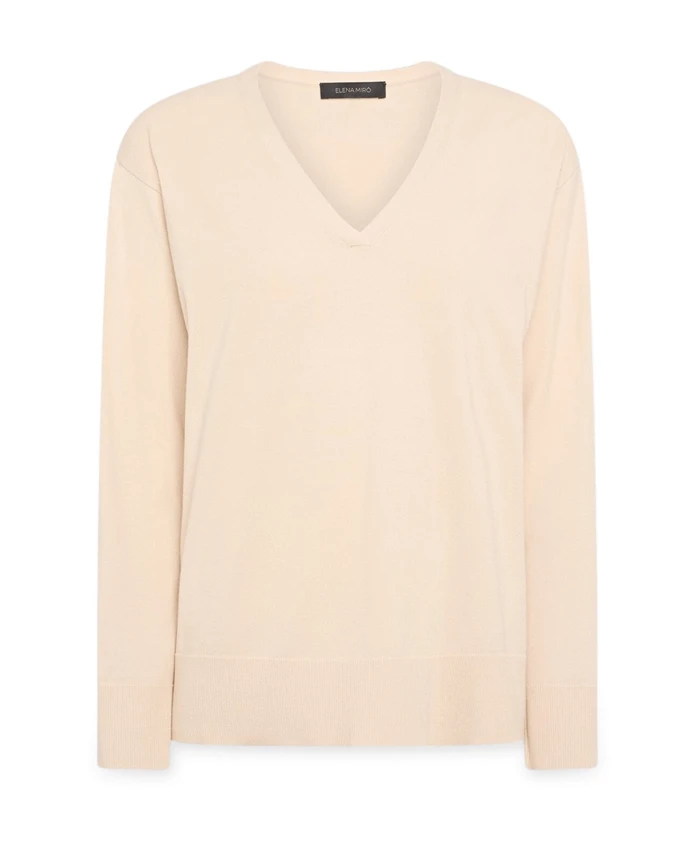 Пуловер с V-образным вырезом Elena Mirã², белый
Пуловер с V-образным вырезом Elena Mirã², белый