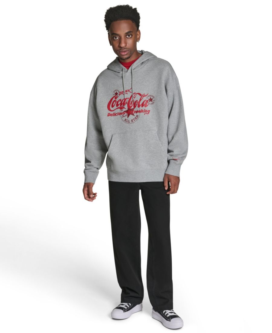 Мужская толстовка с капюшоном и логотипом Coca-Cola Converse, Gray Heather
Мужская толстовка с капюшоном и логотипом Coca-Cola Converse, Gray Heather