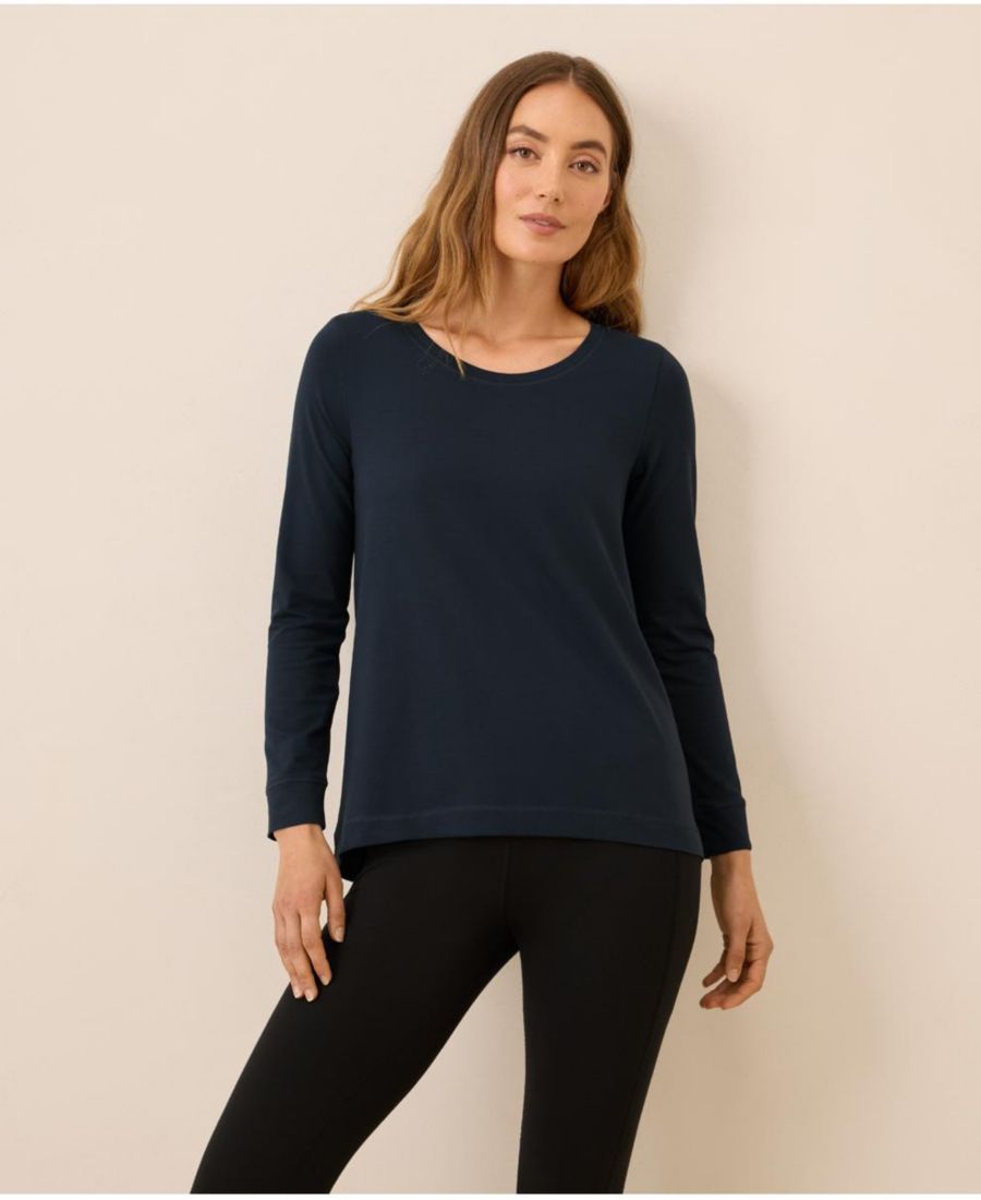 Женская футболка с длинным рукавом из эластичного трикотажа класса люкс Pact, Midnight blue
Женская футболка с длинным рукавом из эластичного трикотажа класса люкс Pact, Midnight blue