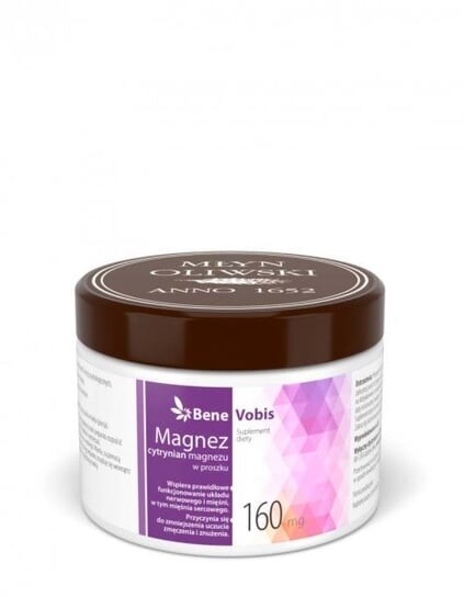 Młyn Oliwski, Magnesium (цитрат магния), Bene Vobis, 250 г 
Młyn Oliwski, Magnesium (цитрат магния), Bene Vobis, 250 г