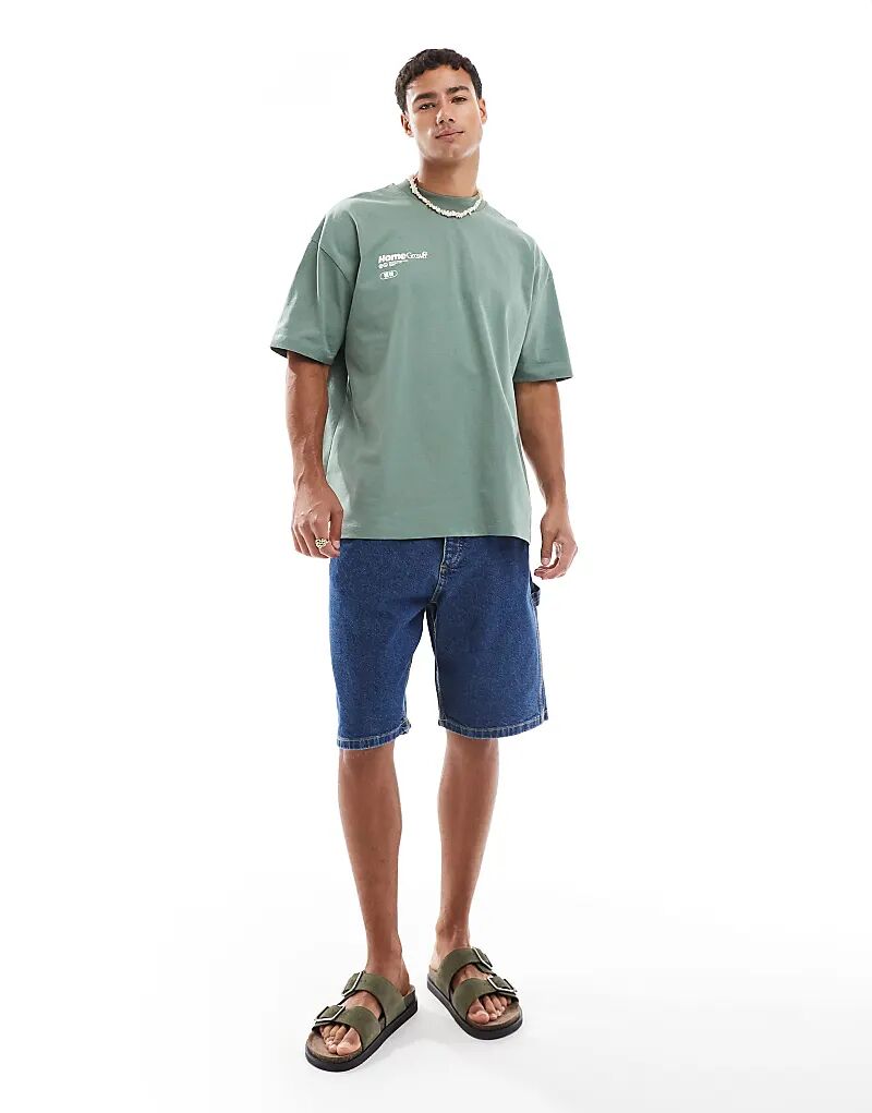 Мешковатые джинсовые шорты Jack & Jones в цвете «плотник» средне-синего цвета
Мешковатые джинсовые шорты Jack & Jones в цвете «плотник» средне-синего цвета