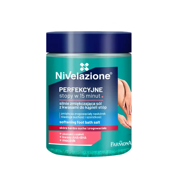 Соль сильно смягчающая с кислотами для ножных ванн, 350 г Nivelazione Kwasy aha + bha
Соль сильно смягчающая с кислотами для ножных ванн, 350 г Nivelazione Kwasy aha + bha
