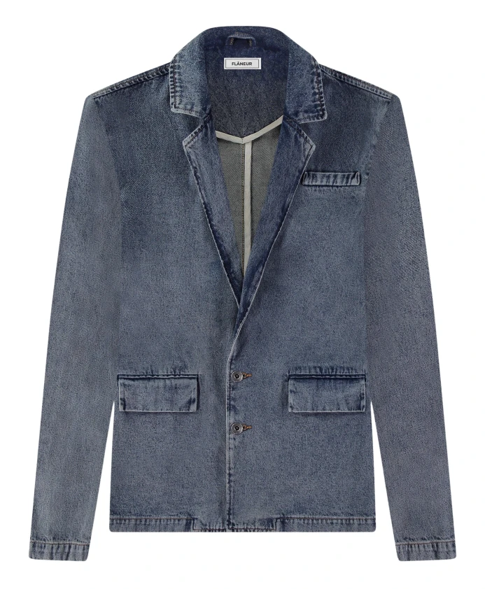 Джинсовый пиджак, новый цвет индиго FlãNeur, синий
Джинсовый пиджак, новый цвет индиго FlãNeur, синий