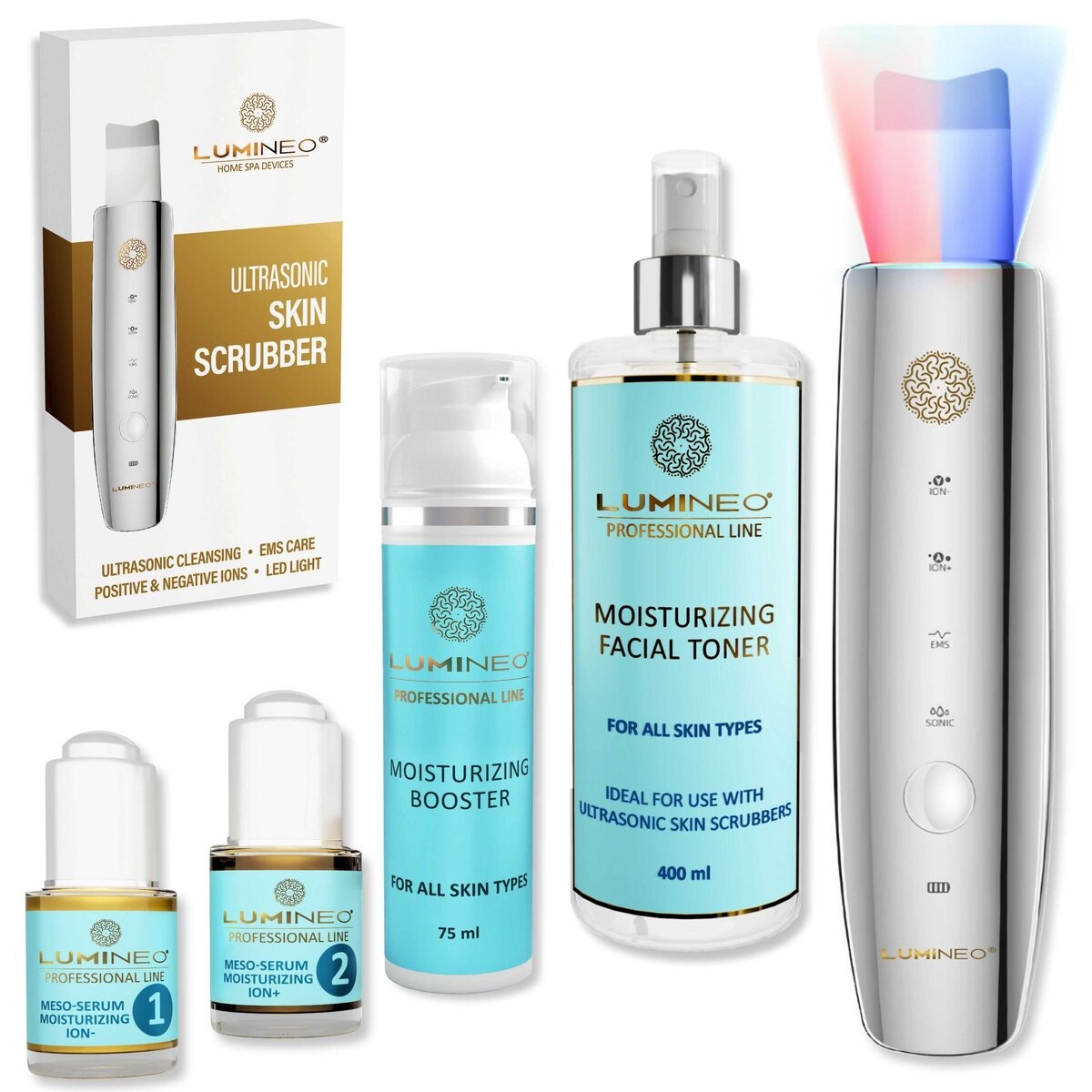 Lumineo, кавитационный пилинг 5в1, мегаувлажняющий набор
Lumineo, кавитационный пилинг 5в1, мегаувлажняющий набор