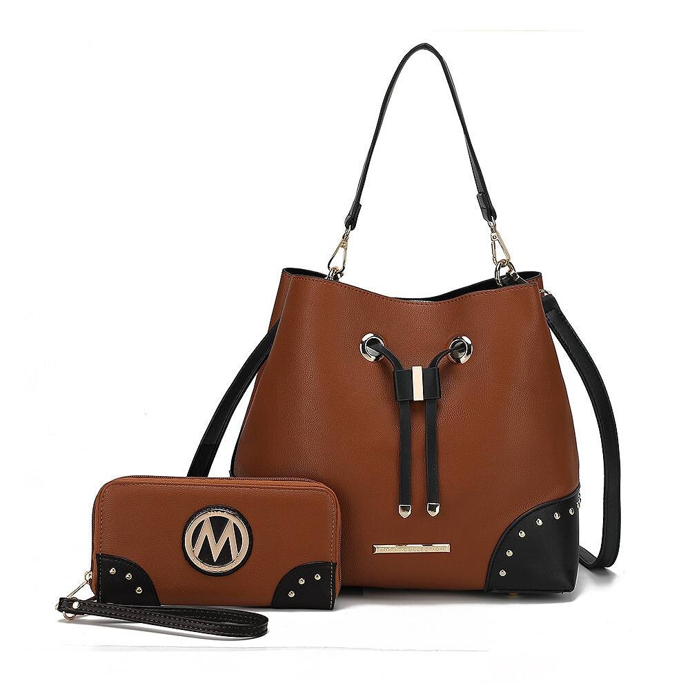 Сумка-мешок Candice Color Block из коллекции MKF и кошелек в тон MKF Collection, цвет Cognac Black
Сумка-мешок Candice Color Block из коллекции MKF и кошелек в тон MKF Collection, цвет Cognac Black