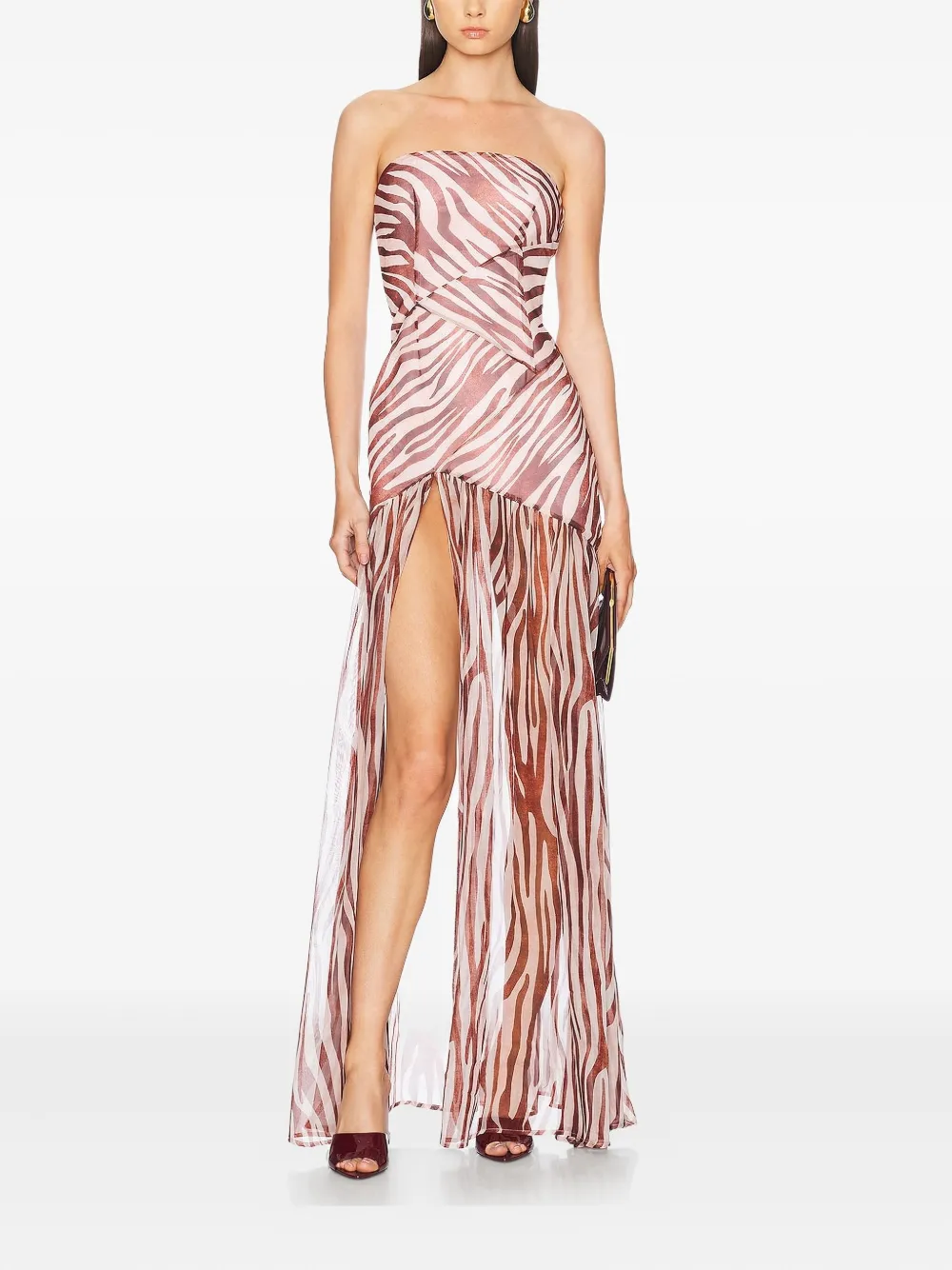 Платье без бретелек с зебровым принтом Nicole Retrofete, розовый
Платье без бретелек с зебровым принтом Nicole Retrofete, розовый