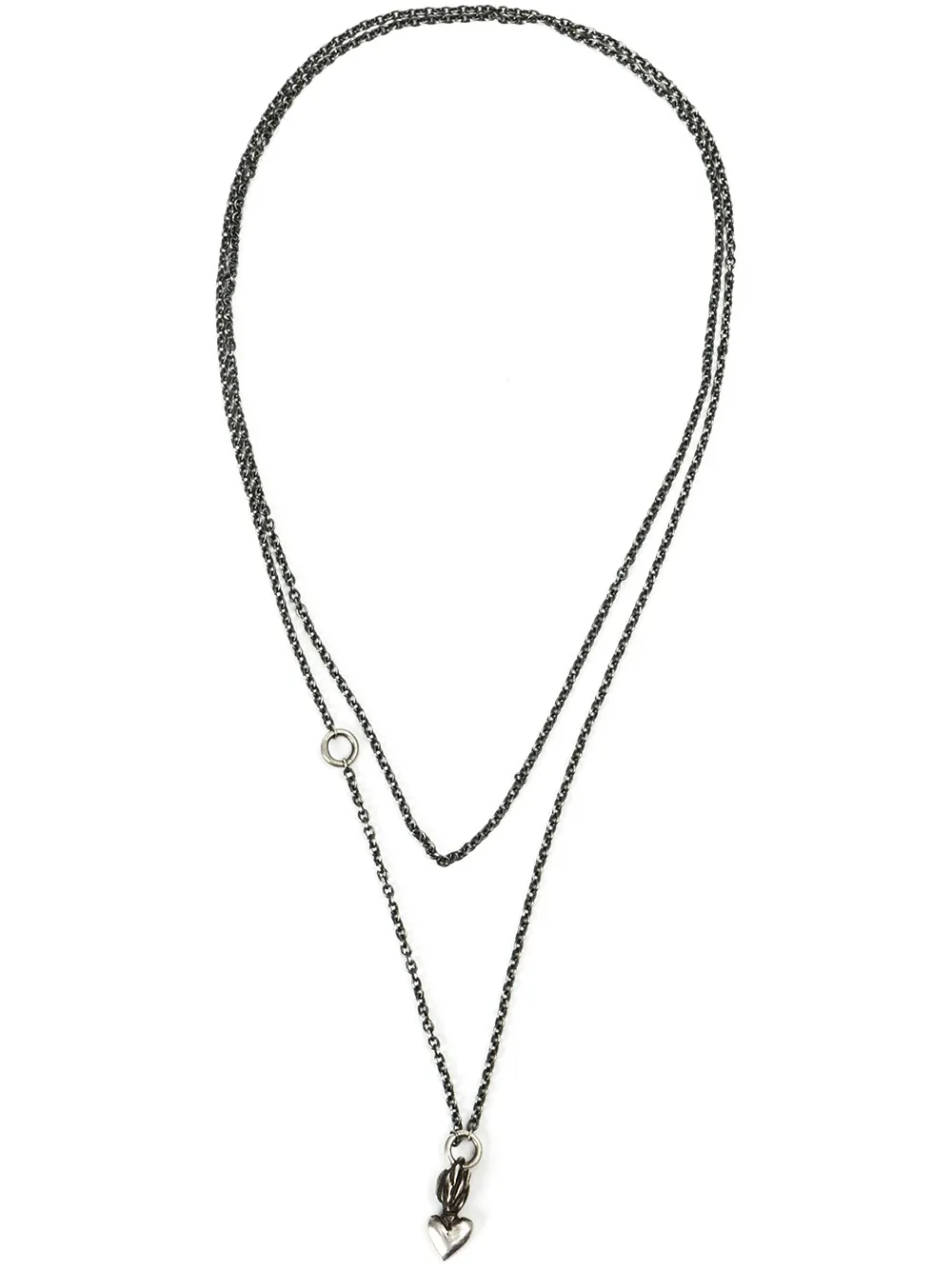 Ожерелье с кулоном в форме сердца WERKSTATT:MÜNCHEN, металлик
