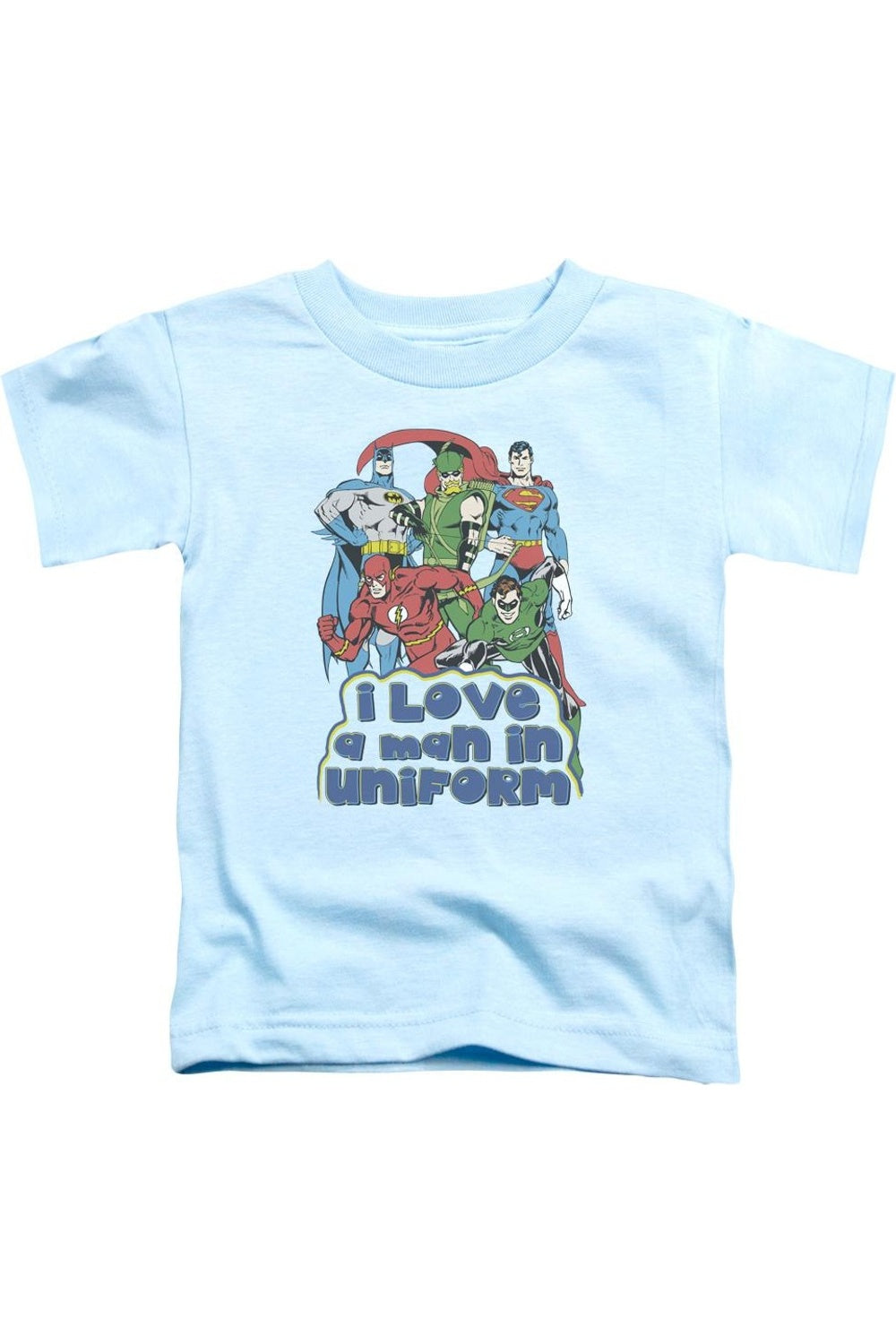 Футболка с коротким рукавом для малышей DC Comics I Love A Man In Uniform Gildan, светло-голубой
Футболка с коротким рукавом для малышей DC Comics I Love A Man In Uniform Gildan, светло-голубой