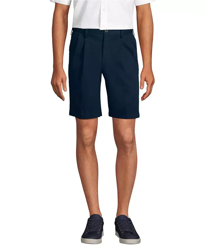 Мужские немнущиеся шорты-чинос с комфортной посадкой на талии, плиссированные спереди, длина 9" Lands' End, синий
Мужские немнущиеся шорты-чинос с комфортной посадкой на талии, плиссированные спереди, длина 9" Lands' End, синий