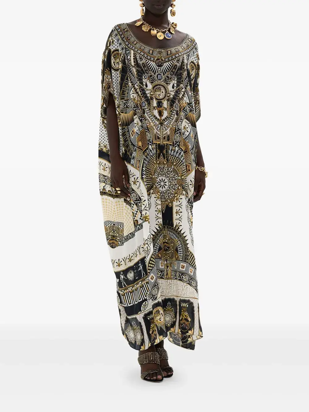 Платье-кафтан с принтом «Храмы Дендары» Camilla, нейтральный
Платье-кафтан с принтом «Храмы Дендары» Camilla, нейтральный