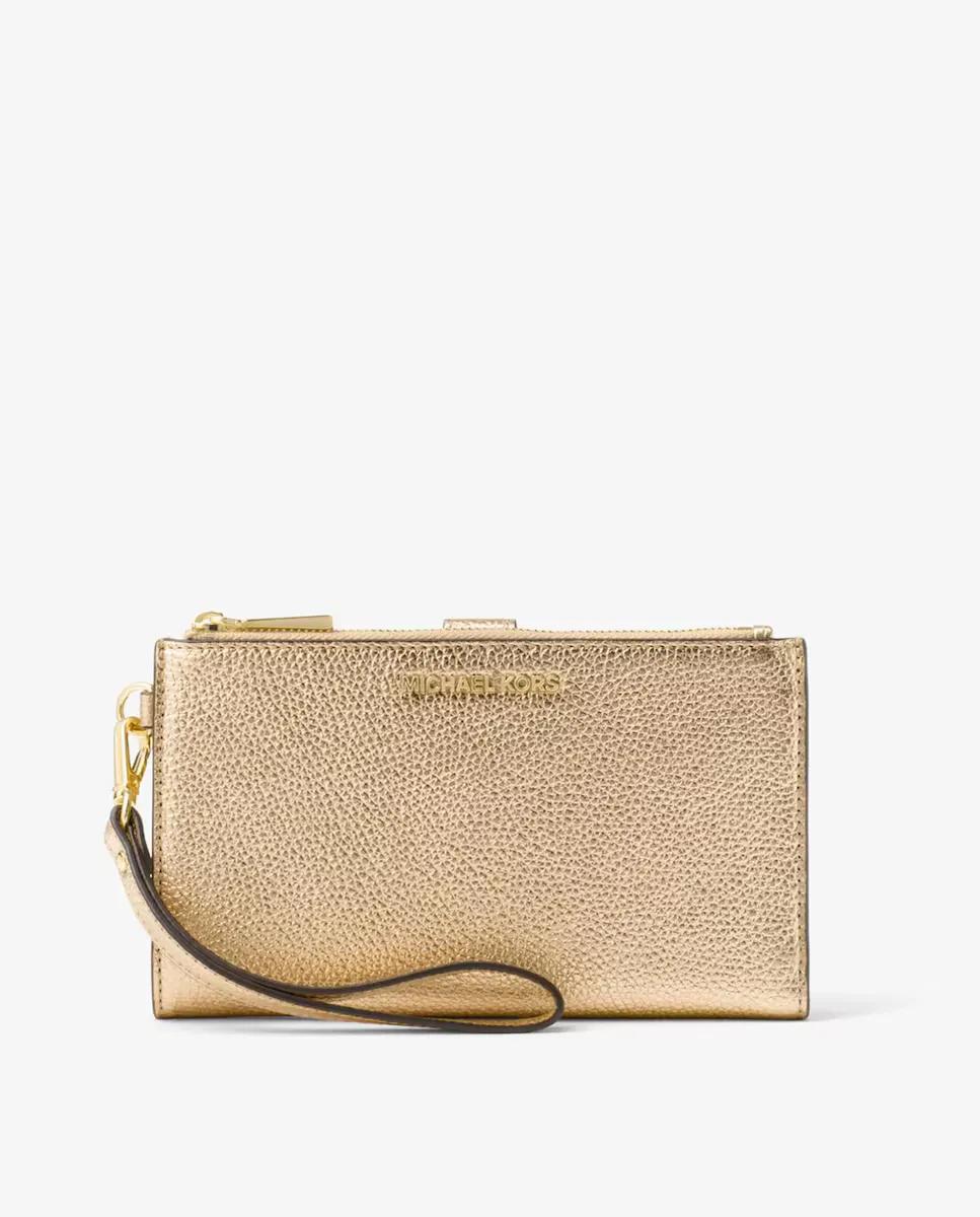 Женский кожаный кошелек металлик Michael Michael Kors, золотой
Женский кожаный кошелек металлик Michael Michael Kors, золотой