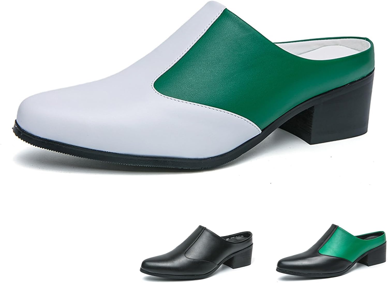 Мужские мюли WYUETRA с цветными блоками, из кожи, повседневные, с низким массивным каблуком, модные, удобные, дышащие, закрытый заостренный носок, без застежки, туфли на каблуке для вечеринки или офиса, белый
Мужские мюли WYUETRA с цветными блоками, из кожи, повседневные, с низким массивным каблуком, модные, удобные, дышащие, закрытый заостренный носок, без застежки, туфли на каблуке для вечеринки или офиса, белый