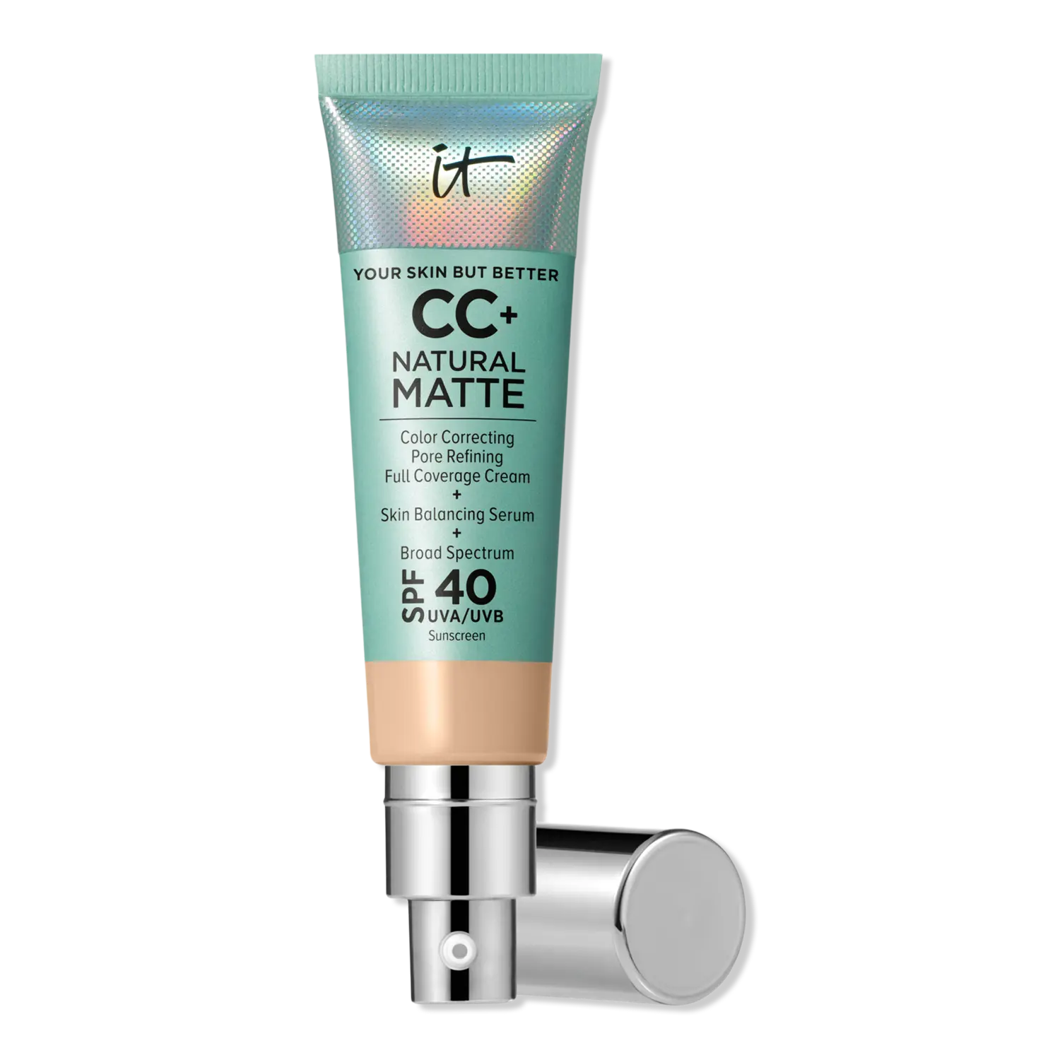 CC+ кремовая натуральная матирующая тональная основа с SPF 40 IT Cosmetics, Light
CC+ кремовая натуральная матирующая тональная основа с SPF 40 IT Cosmetics, Light