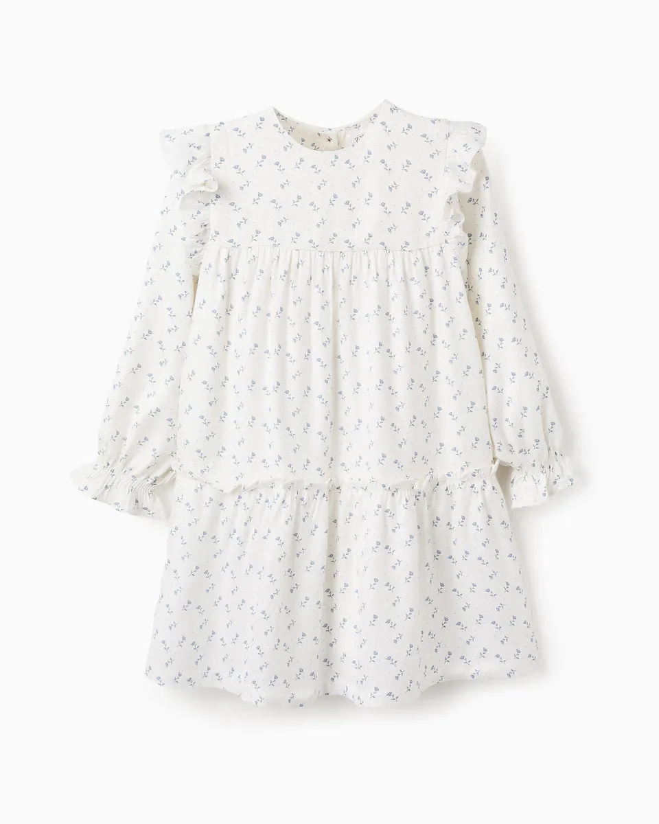 Детское платье с цветочным принтом и пуговицами Zippy, белый
Детское платье с цветочным принтом и пуговицами Zippy, белый