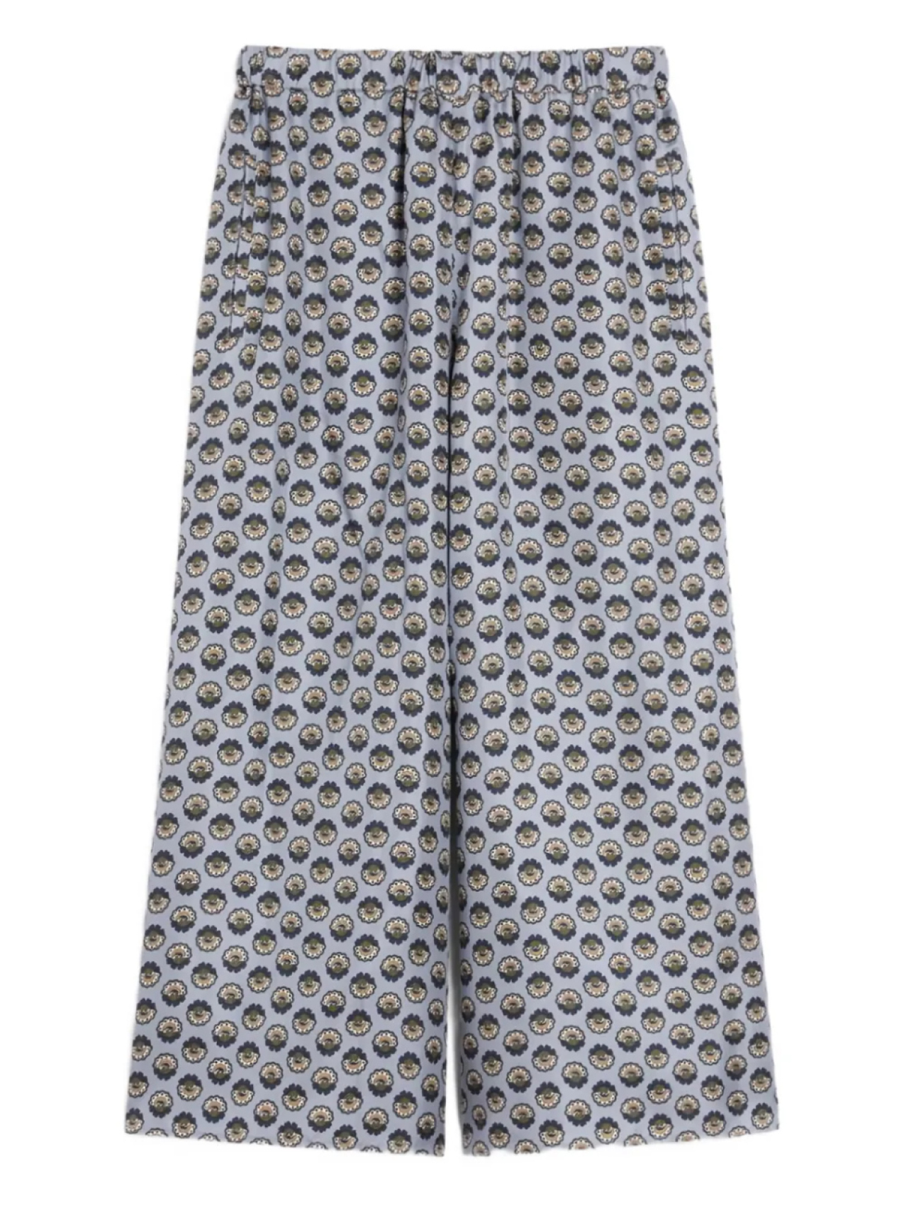 Широкие брюки Weekend Max Mara из шелка, синий 
Широкие брюки Weekend Max Mara из шелка, синий