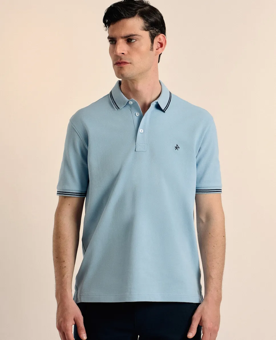 Классическая поло из пике с коротким рукавом Valecuatro, светло-голубой
Классическая поло из пике с коротким рукавом Valecuatro, светло-голубой