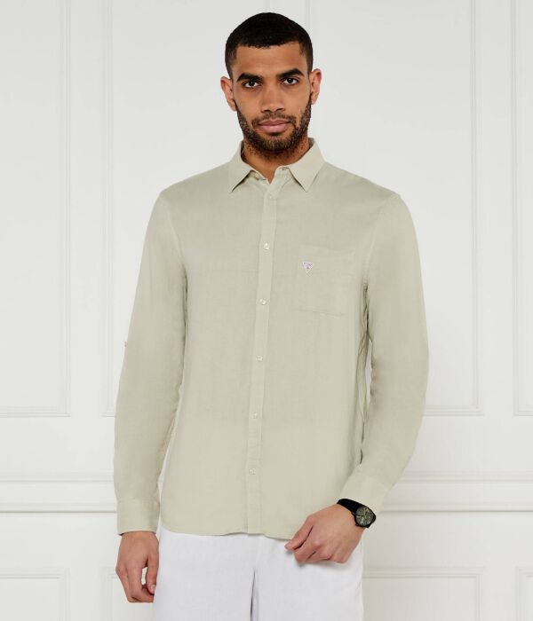 Льняная рубашка Regular fit Guess Underwear, желтый
Льняная рубашка Regular fit Guess Underwear, желтый