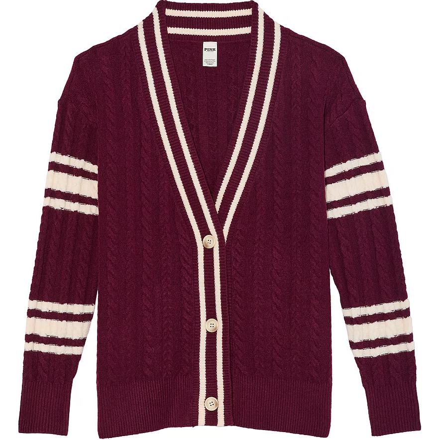 Victoria's Secret Топ PINK Collegiate Cable Knit Oversized Cardigan/Wild Rose Knitwear Women's Wild Rose
Victoria's Secret Топ PINK Collegiate Cable Knit Oversized Cardigan/Wild Rose Knitwear Women's Wild Rose