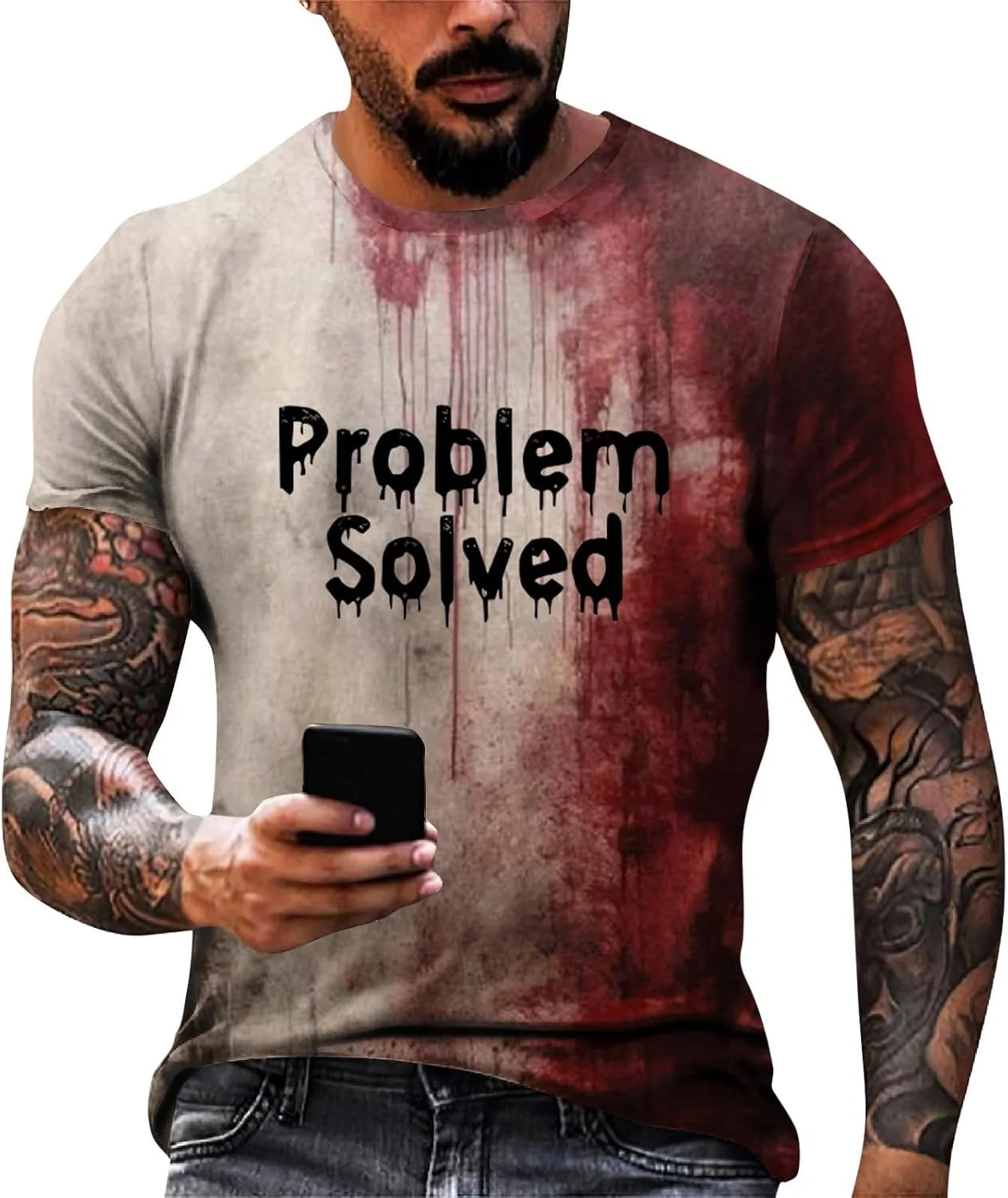 Футболка I'm Fine Bloody Shirt, Problem Solved, мужская, хэллоуин FlekmanArt
Футболка I'm Fine Bloody Shirt, Problem Solved, мужская, хэллоуин FlekmanArt