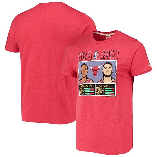 Мужская футболка nba jam tri-blend chicago bulls heathered red demar derozan/zach lavine Homage
Мужская футболка nba jam tri-blend chicago bulls heathered red demar derozan/zach lavine Homage