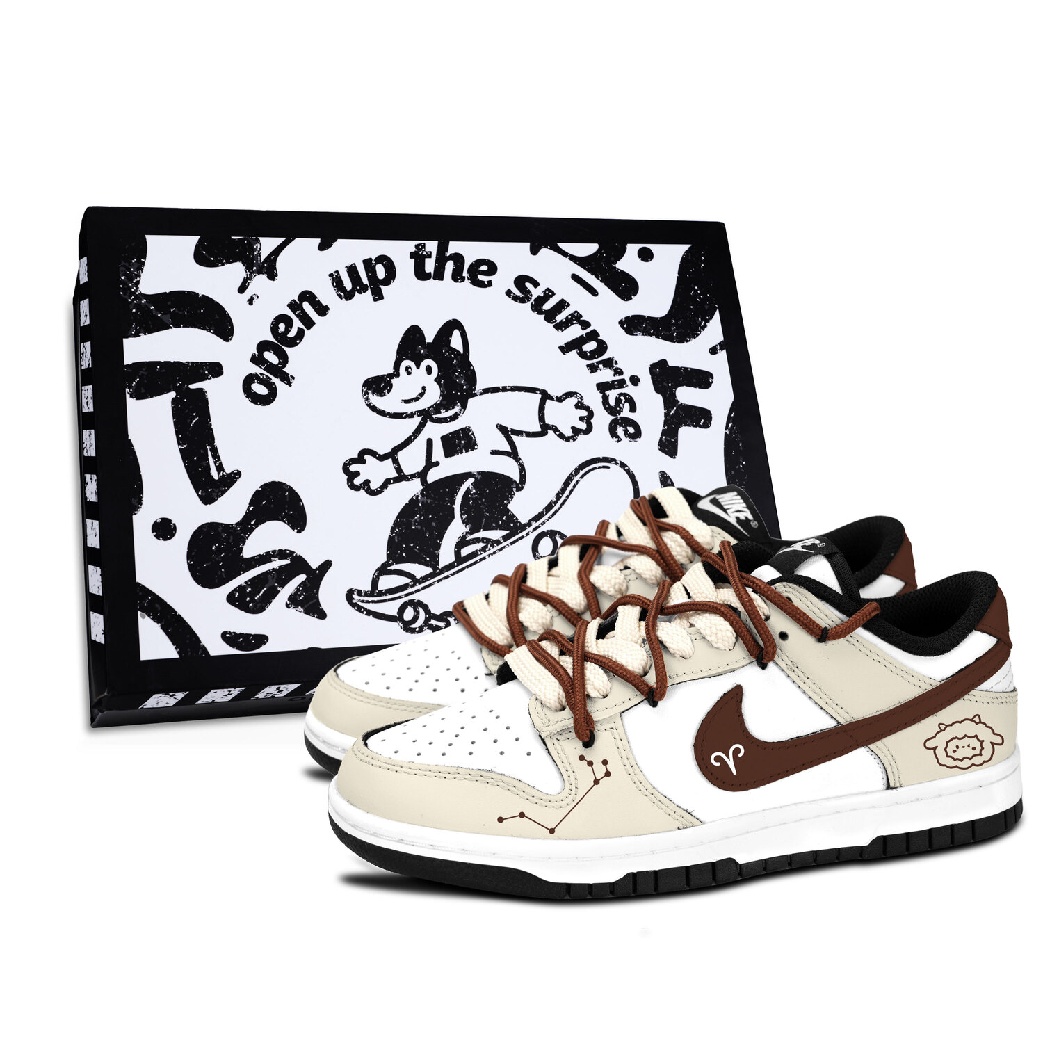 Nike Данки черно-белые, устойчивые к истиранию низкие скейтерские кроссовки унисекс Aries цвета хаки, цвет Khaki
Nike Данки черно-белые, устойчивые к истиранию низкие скейтерские кроссовки унисекс Aries цвета хаки, цвет Khaki