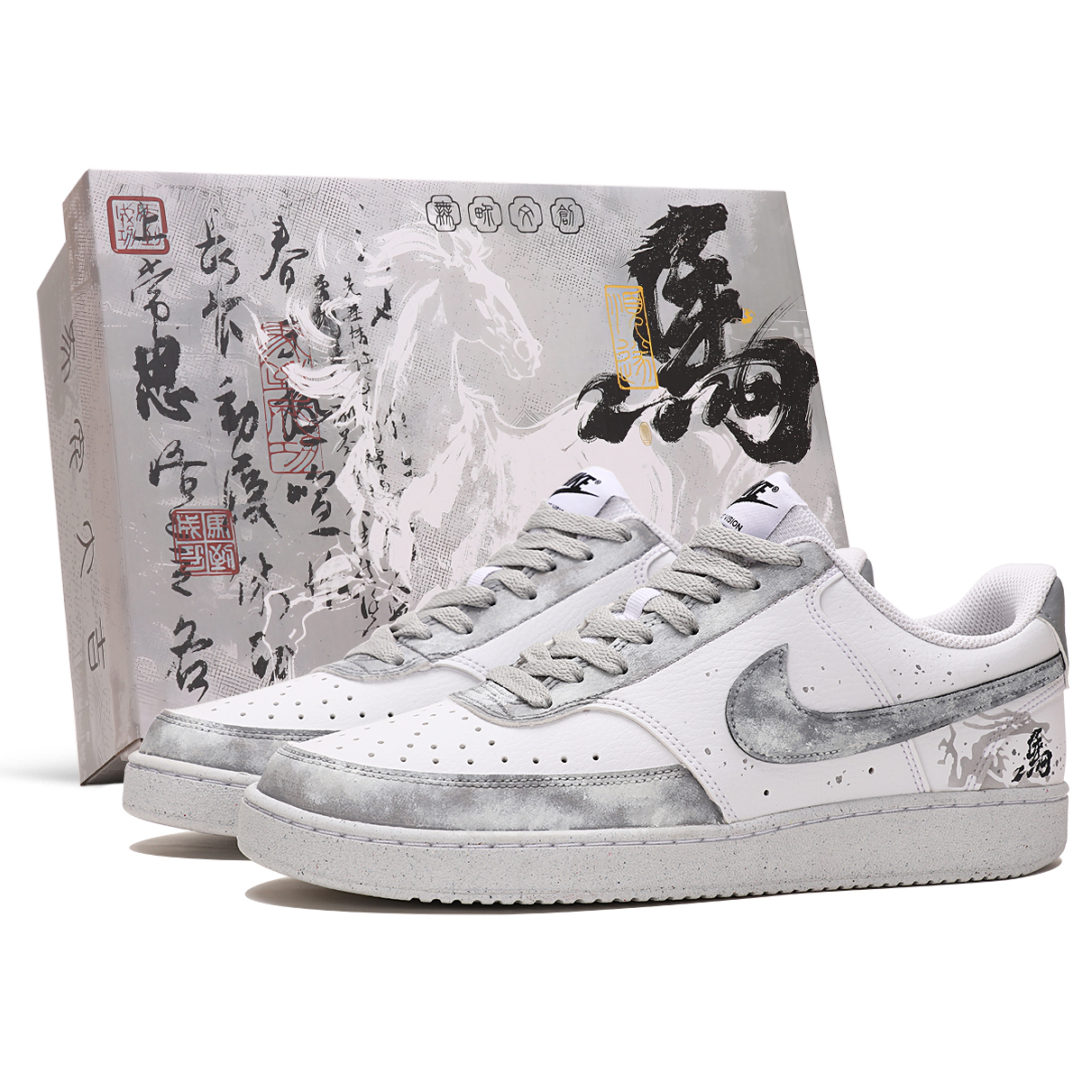 Nike Court Vision 1 Abrasion Resistant Low top Skateboard Shoes мужские серо-белые
Nike Court Vision 1 Abrasion Resistant Low top Skateboard Shoes мужские серо-белые