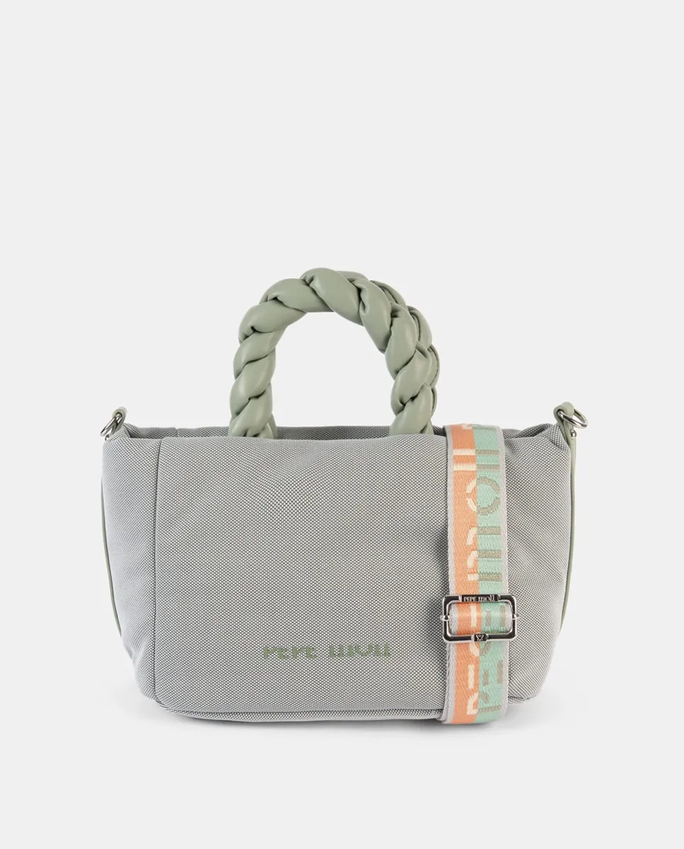 Сумка из ткани с двойным плечевым ремнем из двухниточной тесьмы Pepe Moll, зеленый
Сумка из ткани с двойным плечевым ремнем из двухниточной тесьмы Pepe Moll, зеленый