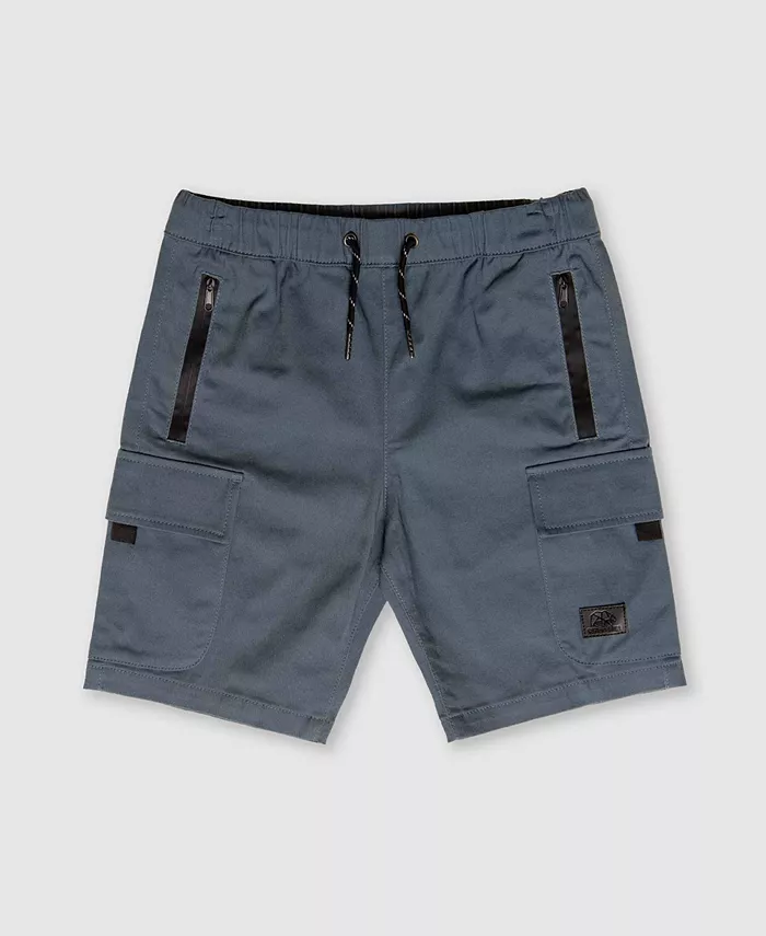 Большие размеры Adlai Удлиненные шорты-карго из стретч-твила Ring of Fire, синий 
Большие размеры Adlai Удлиненные шорты-карго из стретч-твила Ring of Fire, синий