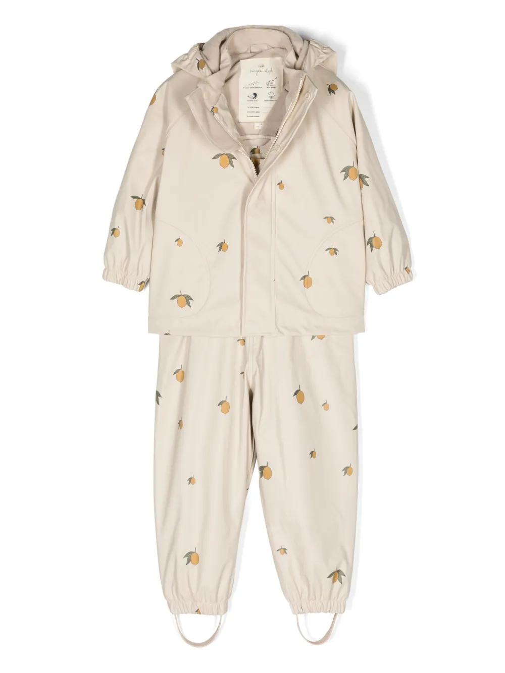 Комплект из комбинезона и куртки с принтом Konges Sløjd, нейтральный
Комплект из комбинезона и куртки с принтом Konges Sløjd, нейтральный