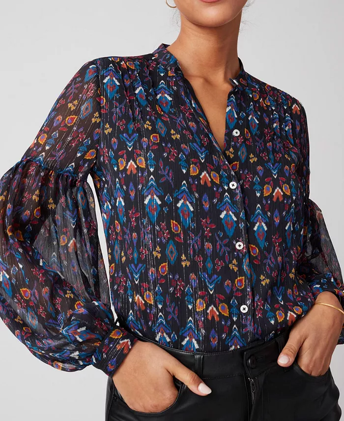 Женская блузка Georgette с рукавом епископа Lorelei Untuckit, черный
Женская блузка Georgette с рукавом епископа Lorelei Untuckit, черный