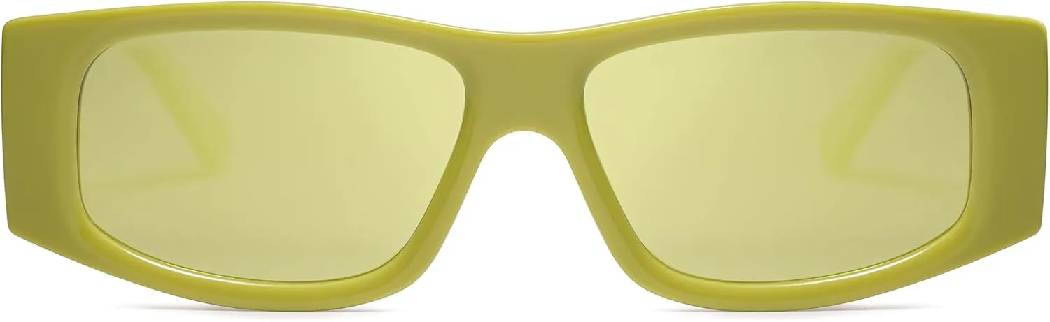 Модные прямоугольные поляризованные солнцезащитные очки SOJOS в стиле Y2K для женщин и мужчин, дизайнерские очки для рейв-вечеринок SJ2228, Green/Green Mirrored
Модные прямоугольные поляризованные солнцезащитные очки SOJOS в стиле Y2K для женщин и мужчин, дизайнерские очки для рейв-вечеринок SJ2228, Green/Green Mirrored