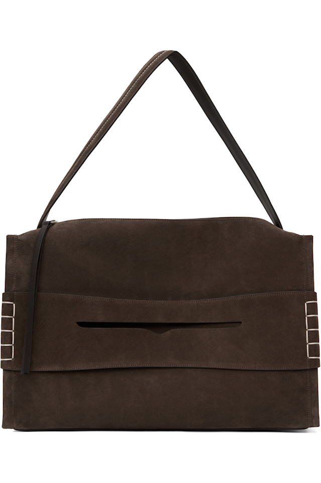 Большая сумка-лодочка из замши Jw Anderson, коричневый
Большая сумка-лодочка из замши Jw Anderson, коричневый
