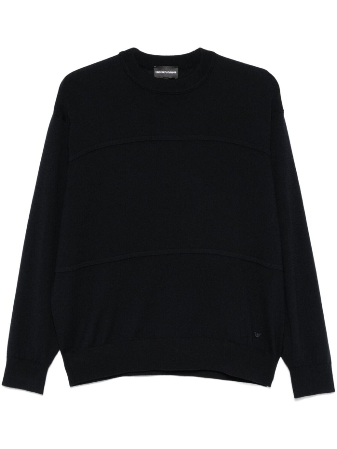 Emporio Armani свитер со вставками, синий
Emporio Armani свитер со вставками, синий