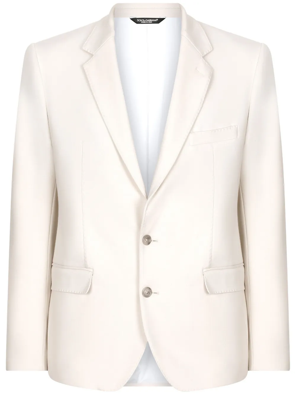 Однобортный пиджак с заостренными лацканами DOLCE & GABBANA, белый
Однобортный пиджак с заостренными лацканами DOLCE & GABBANA, белый