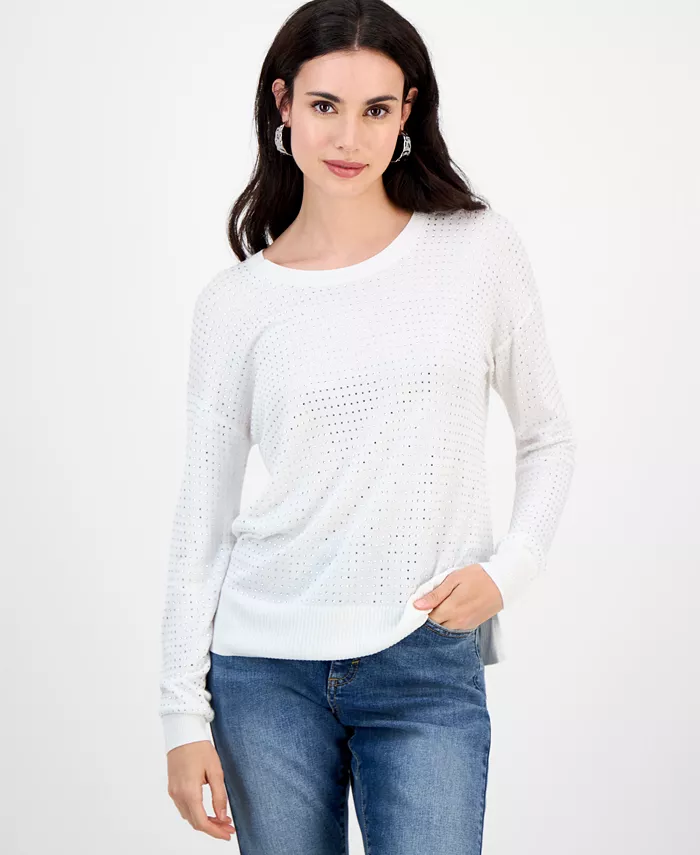 Укороченный свитер с узором петель I.N.C. International Concepts, белый
Укороченный свитер с узором петель I.N.C. International Concepts, белый