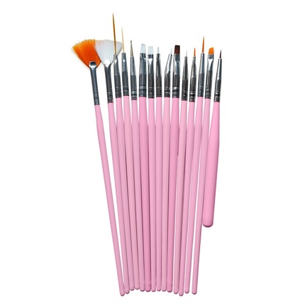 Кисти для дизайна ногтей розовые 15 шт Sunoneset
Кисти для дизайна ногтей розовые 15 шт Sunoneset