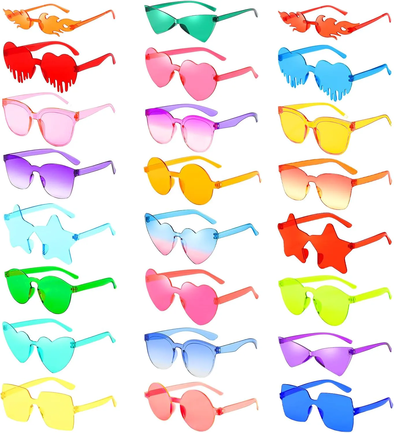 Pibupibu, набор из 24/48 разноцветных солнцезащитных очков без оправы для вечеринок, забавные очки для фотосессий и костюмированных мероприятий, 24 Mixed
Pibupibu, набор из 24/48 разноцветных солнцезащитных очков без оправы для вечеринок, забавные очки для фотосессий и костюмированных мероприятий, 24 Mixed