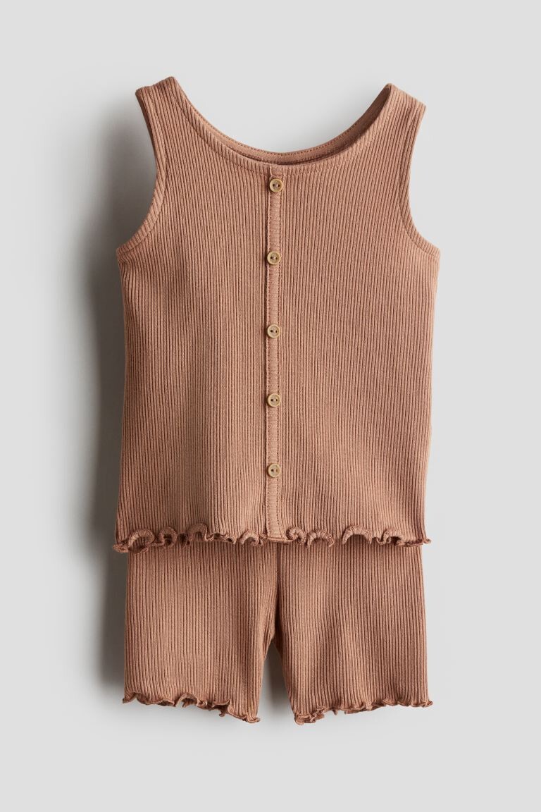 Костюм-Двойка из хлопкового трикотажа H&M, коричневый
Костюм-Двойка из хлопкового трикотажа H&M, коричневый